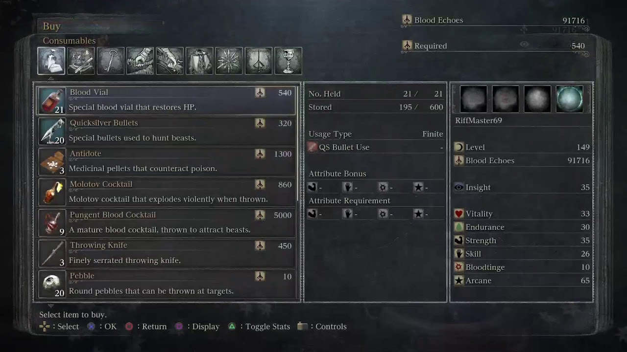 Bloodborne Moonlight Sword run