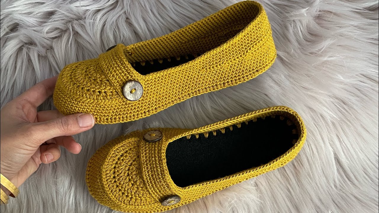 Tığ işi örgü makosen babet / easy crochet knitting / crochet shoes