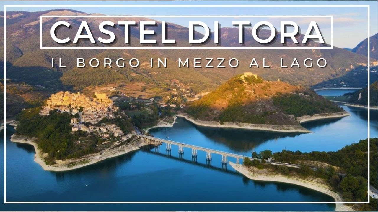CASTEL DI TORA LAGO DEL TURANO ,IL BORGO IN MEZZO AL LAGO  SUL MONTE ARTUNI ,RIETI ,BORGHI DEL LAZIO