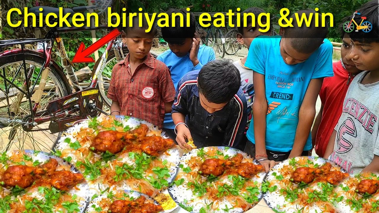 महा प्रतियोगिताchicken biriyaniखाओ 5000₹ का साईकल जीत जाओ,chicken biriyani eating challenge