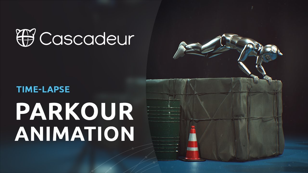 Animating Parkour Tricks from a Reference Video | Cascadeur Timelapse