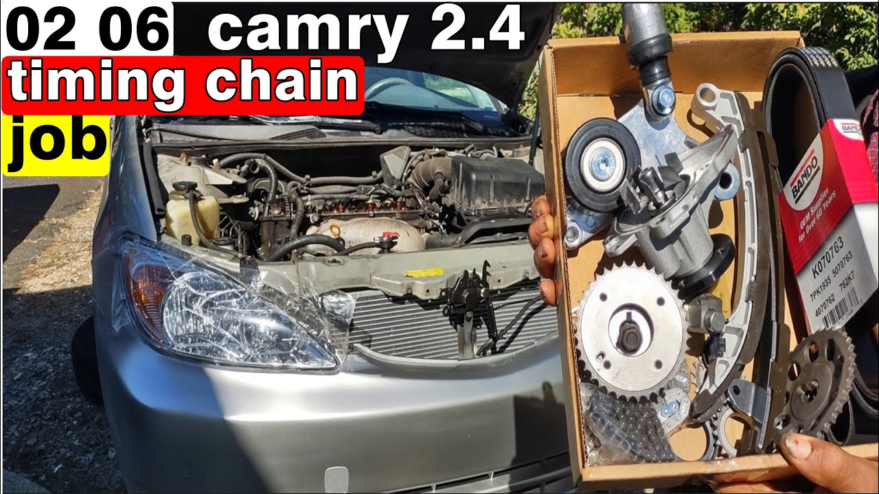 2002 2013 toyota camry Matrix Rav4 Highlander Lexus 2.4 Timing Chain Replacement step by step part1
