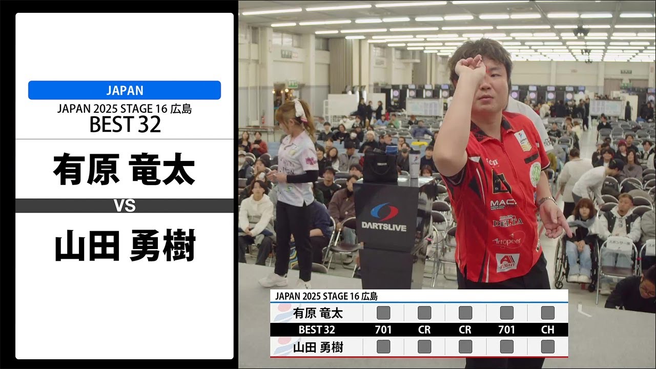 【有原 竜太 VS 山田 勇樹】JAPAN 2025 STAGE16 広島 BEST32