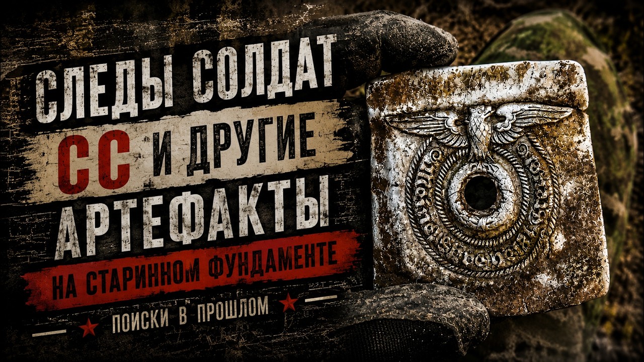 Следы солдат СС и другие артефакты на старинном фундаменте