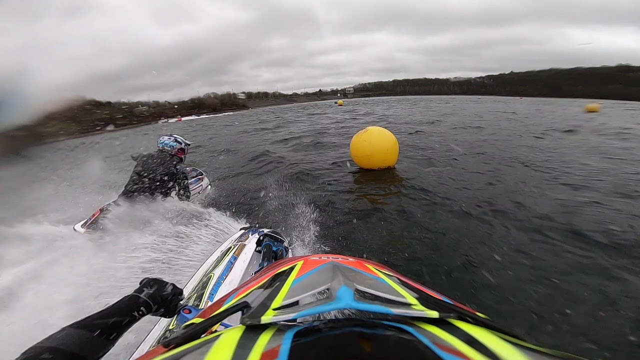 Quinten Bossche Wintertraining jetski Lac de l'eau heure