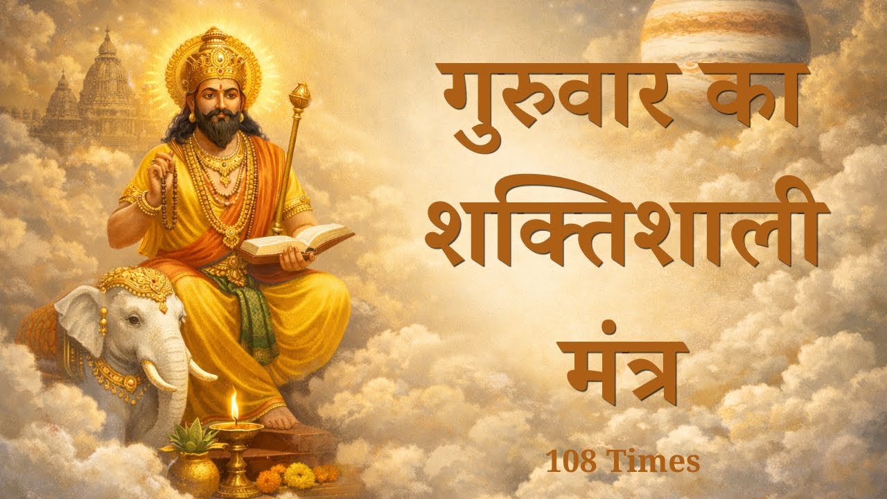 ॐ बृं बृहस्पतये नमः | गुरुवार विशेष मंत्र | 108 Times | Fast