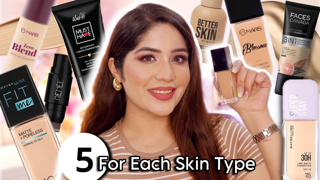 15 BEST Foundation for DRY, OILY, COMBINATION & NORMAL Skin Type | Which One You NEED !