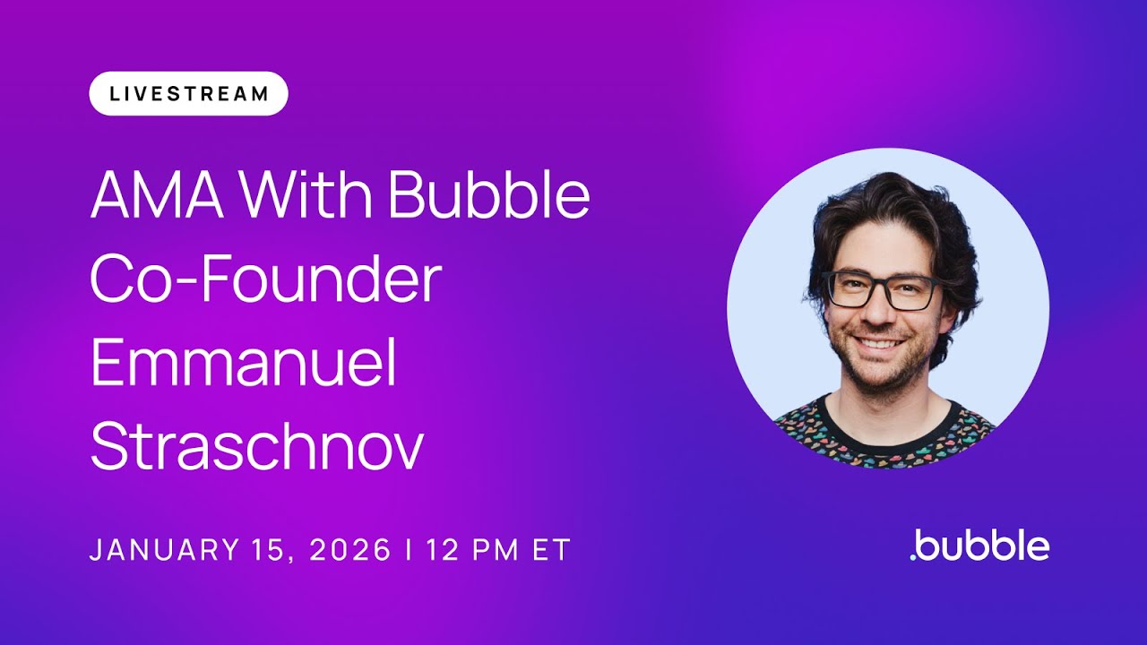 [LIVE] January AMA with Emmanuel (Bubble Co-Founder Q&A)
