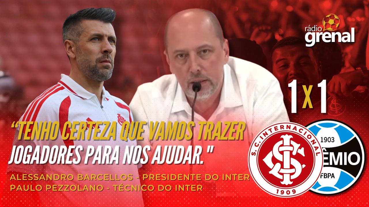 COLETIVAS PAULO PEZZOLANO E ALESSANDRO BARCELLOS - TREINADOR E PRESIDENTE DO INTER