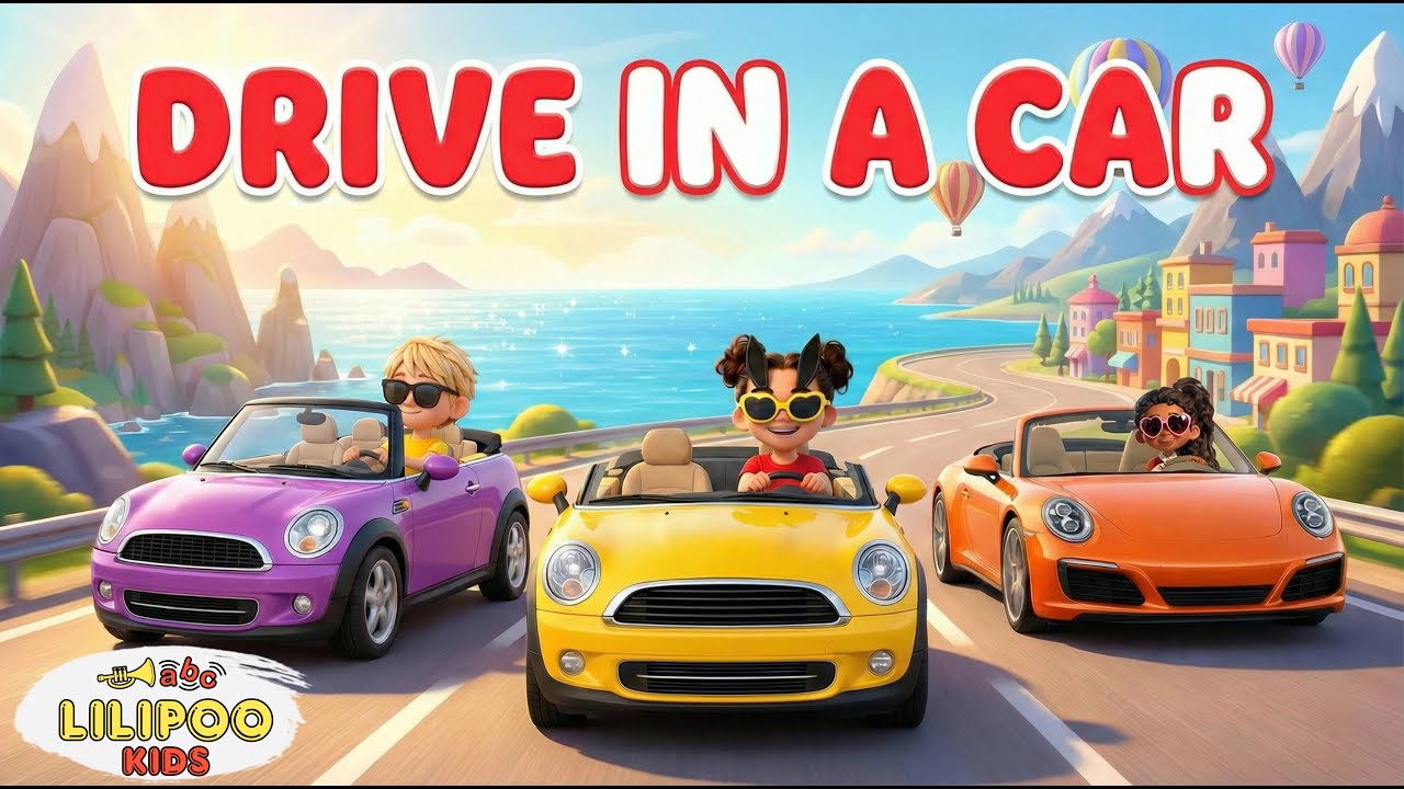 "Drive in a car" song | Play rhythms and sing along | Action songs for kids | Phonics songs