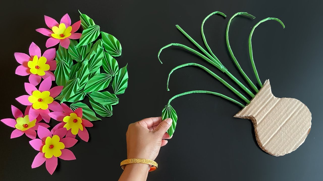 Beautiful Flower Wall Hanging Craft / Paper Craft For Home Decoration / DIY Wall Decor / Wall Mate