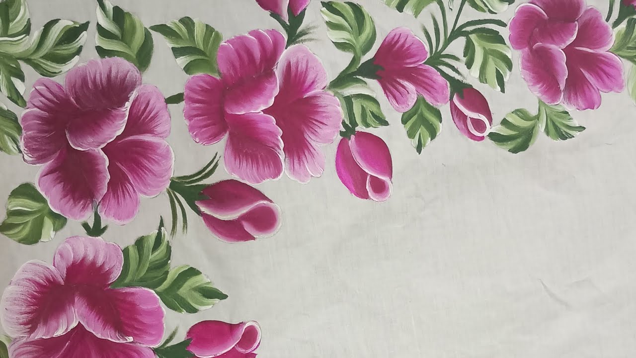 beautiful bedsheet corner painting design for beginners #new #art
