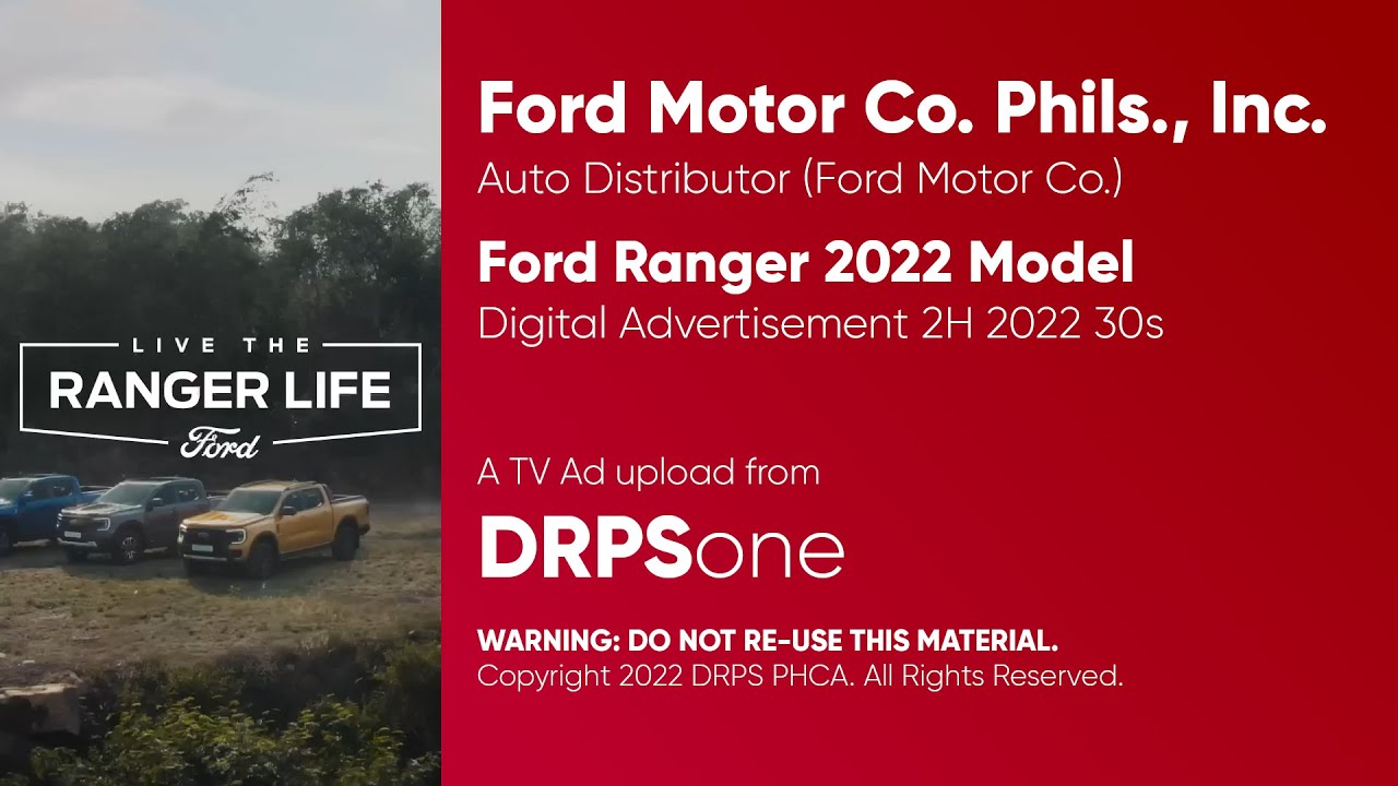 Ford Ranger 2022 Model TV Ad 2H 2022 30s (Philippines)