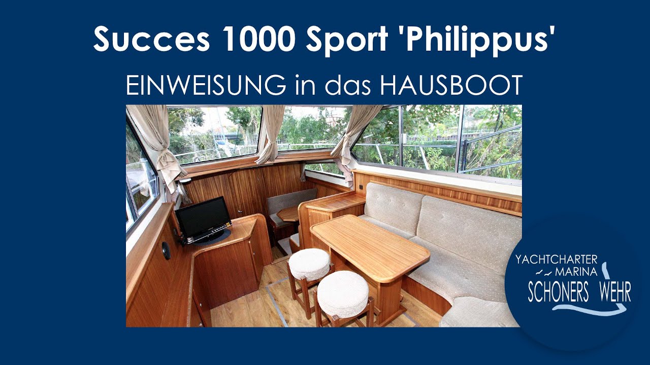 EINWEISUNG in das Hausboot Succes 1000 Sport 'Philippus'