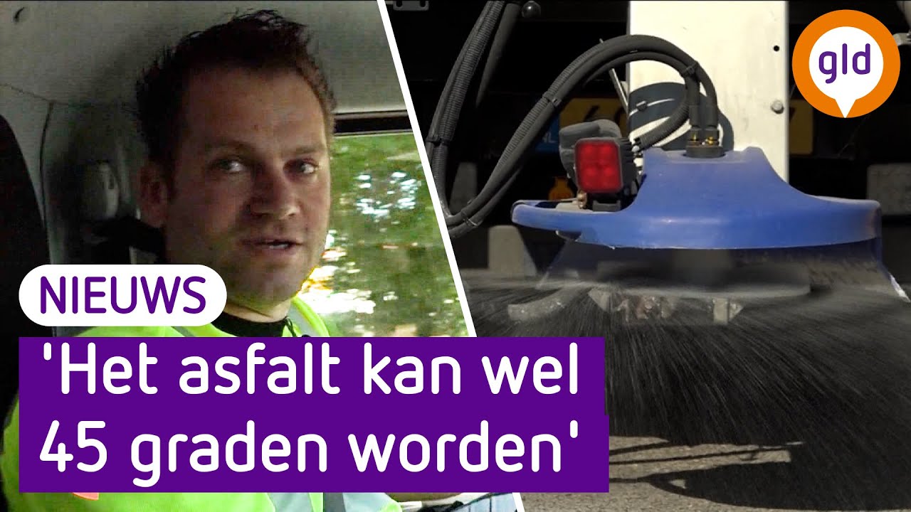 Met 33 graden rijdt Gerty in Zutphen op de strooiwagen