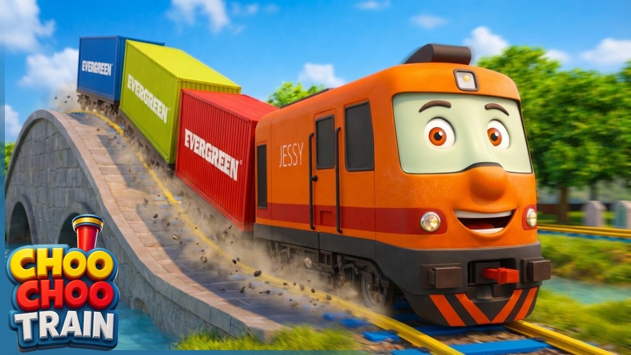🛑 Oh My Gosh! Fast Train Race Goes Wrong! 🚂💥 - Choo choo train kids videos