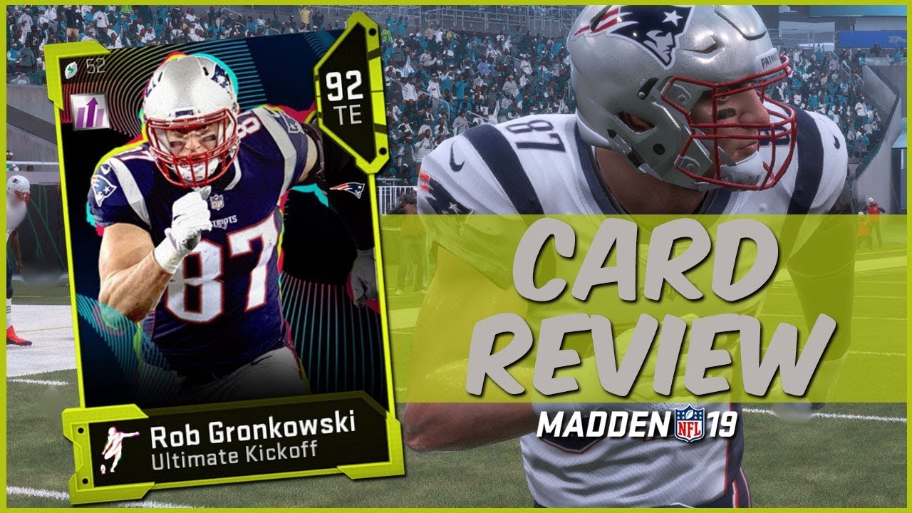 MUT 19 Card Review | Ultimate Kickoff Rob Gronkowski Gameplay + Card Review