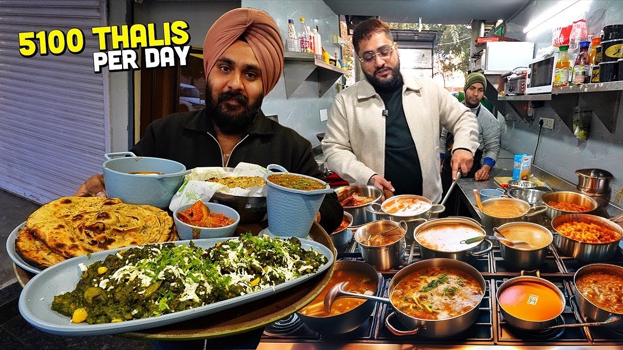 110/- Best Indian Street Food Thali | Lalla Mussa Dal, Butter Paneer Masala, Desi Ghee Paneer Pasta