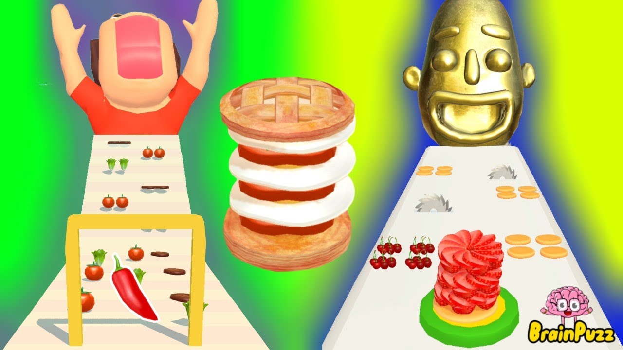 Sandwich Runner VS Pancake Run - All Level Gameplay COMPILATION part 2