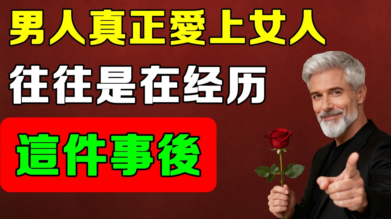很多男人都是在經歷這件事之後，才真正愛上一個人！