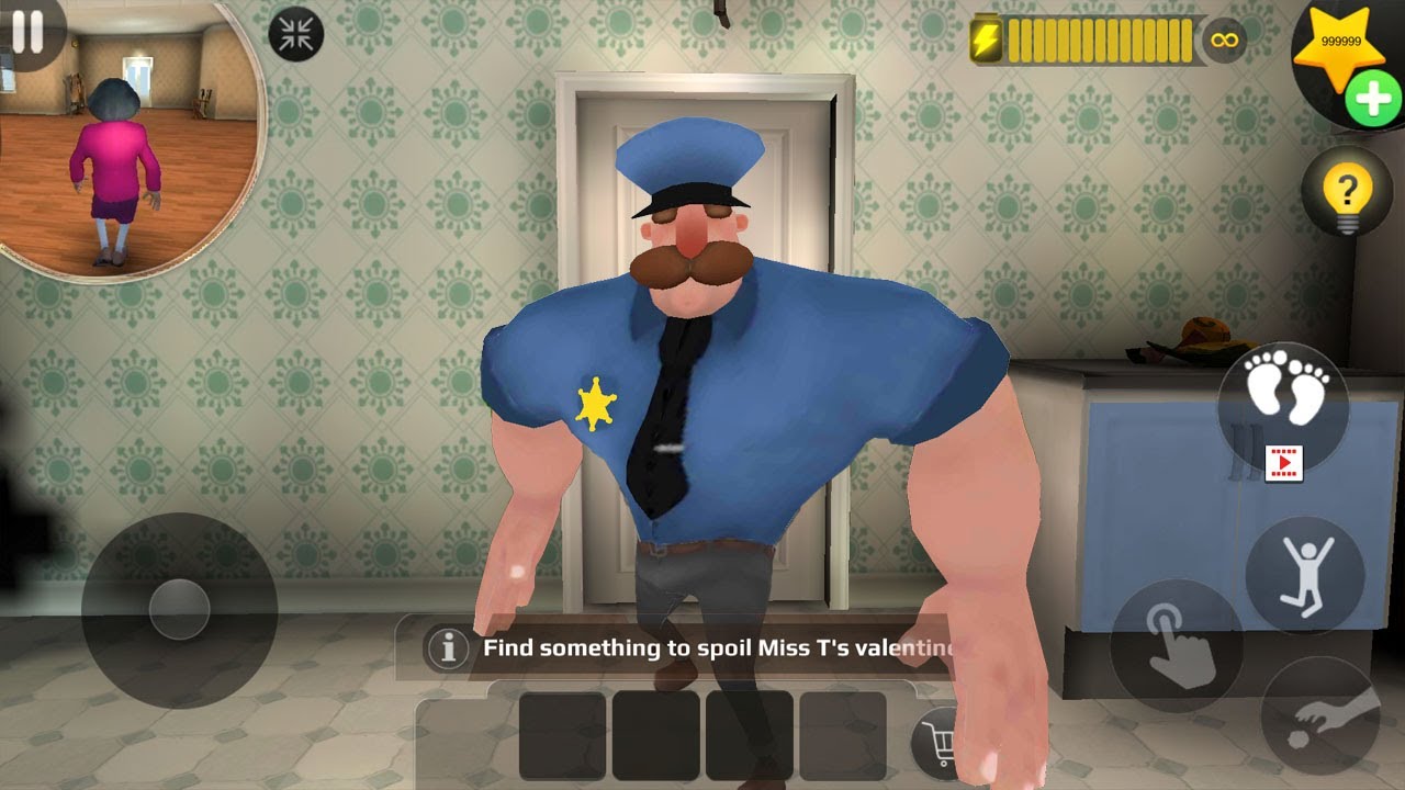 Scary Teacher 3D -officer enter in miss t house