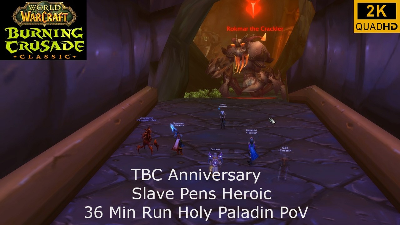 WoW TBC Anniversary | Slave Pens Heroic 36 Min Run | Holy Paladin PoV | 2K