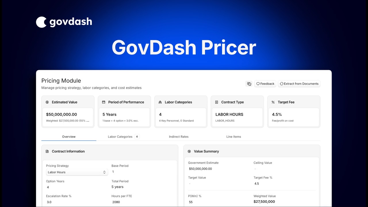 GovDash Pricer: Win the Right Contracts at the Best Rate