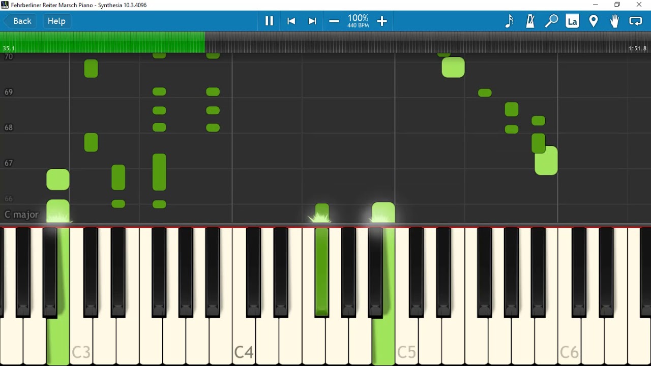 Fehrberliner Reiter Marsch Piano