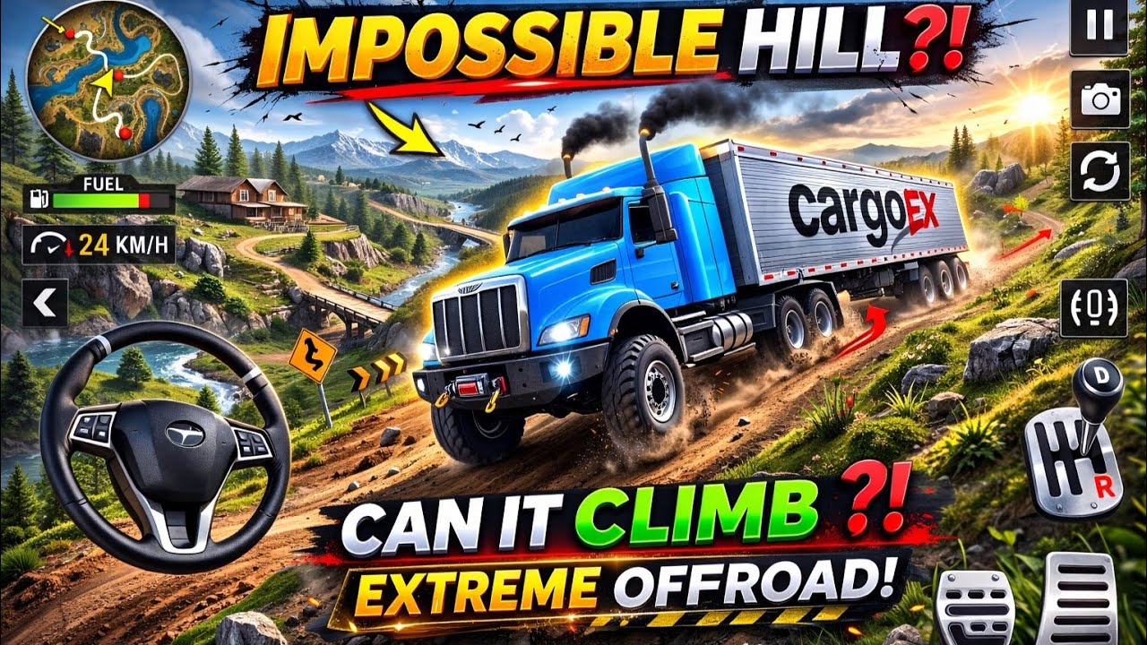 Ultimate Open World Truck Challenge! 😱 Insane Hill Climb on the Hardest Road! 🚛🔥