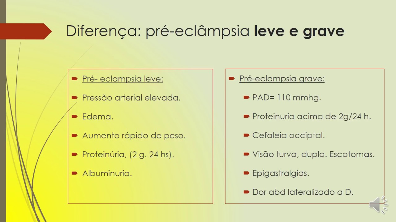 Pré eclâmpsia:- sinais e sintomas(video 3).