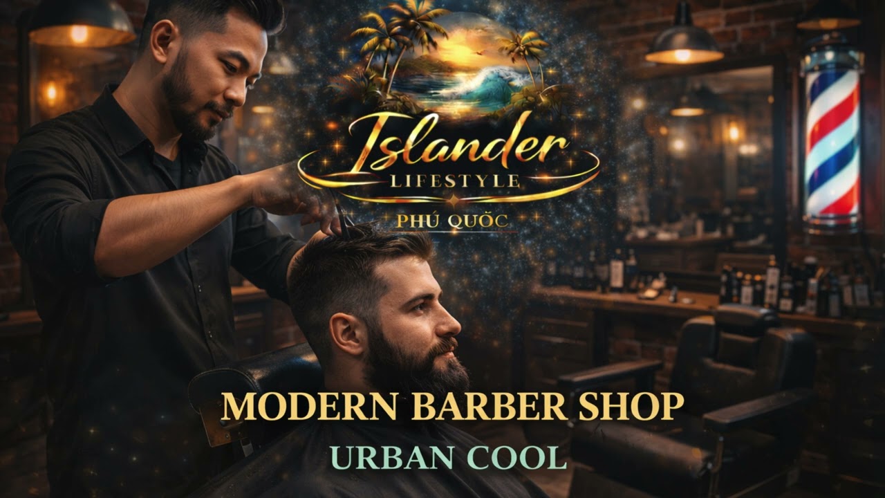 MODERN BARBER SHOP – Urban Cool Barbers #LuxurySalonMusic #BarberBackgroundMusic #IslanderPhuQuoc
