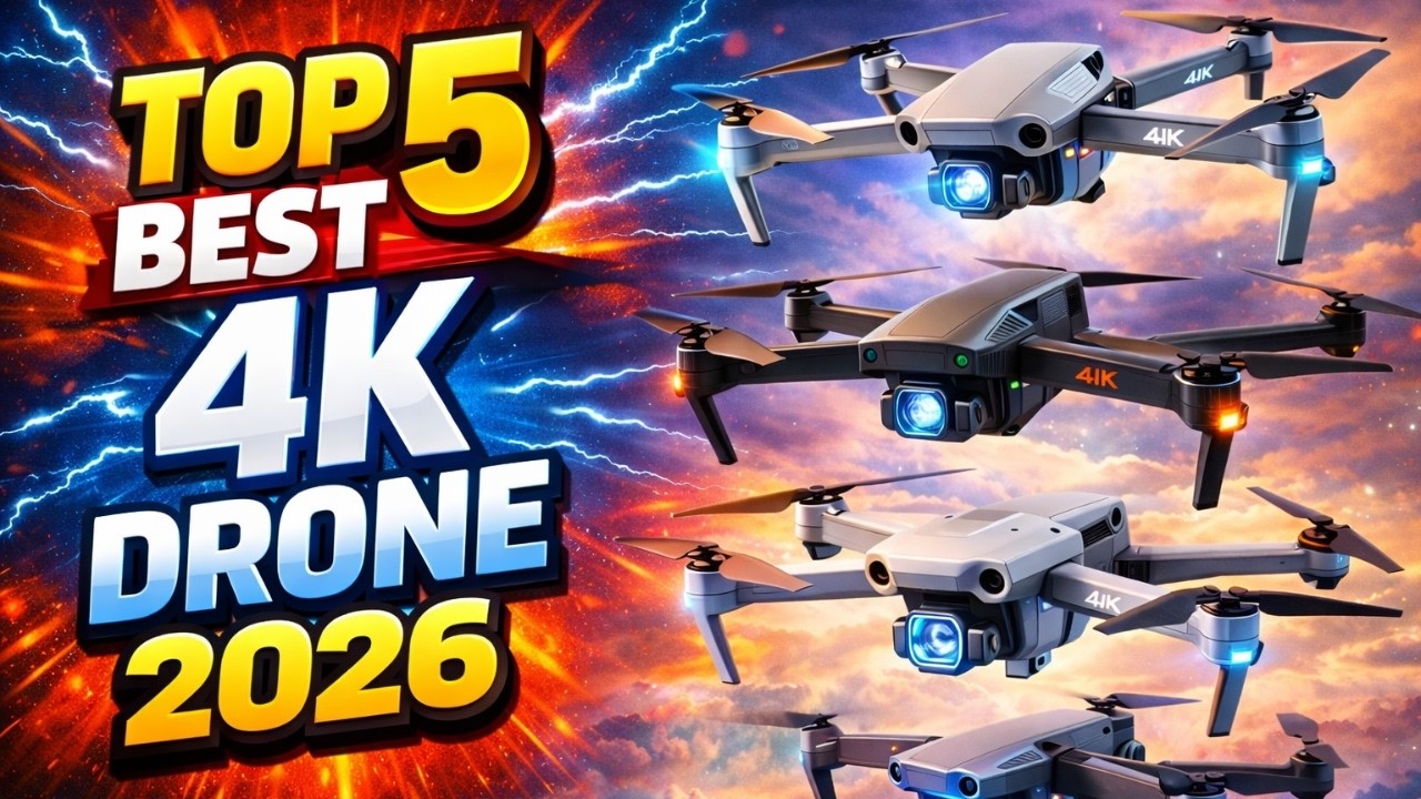 Best 4K Drone 2026 | Top 5 GPS Camera Drones with Long Flight & Brushless Motor