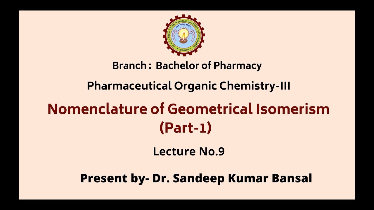 Pharmaceutical Organic Chemistry III | AKTU Digital Education