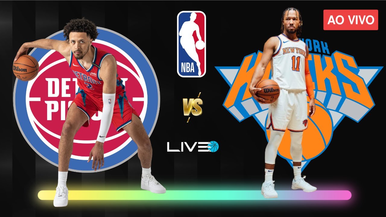 DETROIT PISTONS x NEW YORK KNICKS - NBA AO VIVO l Cade Cunningham vs Jalen Brunson