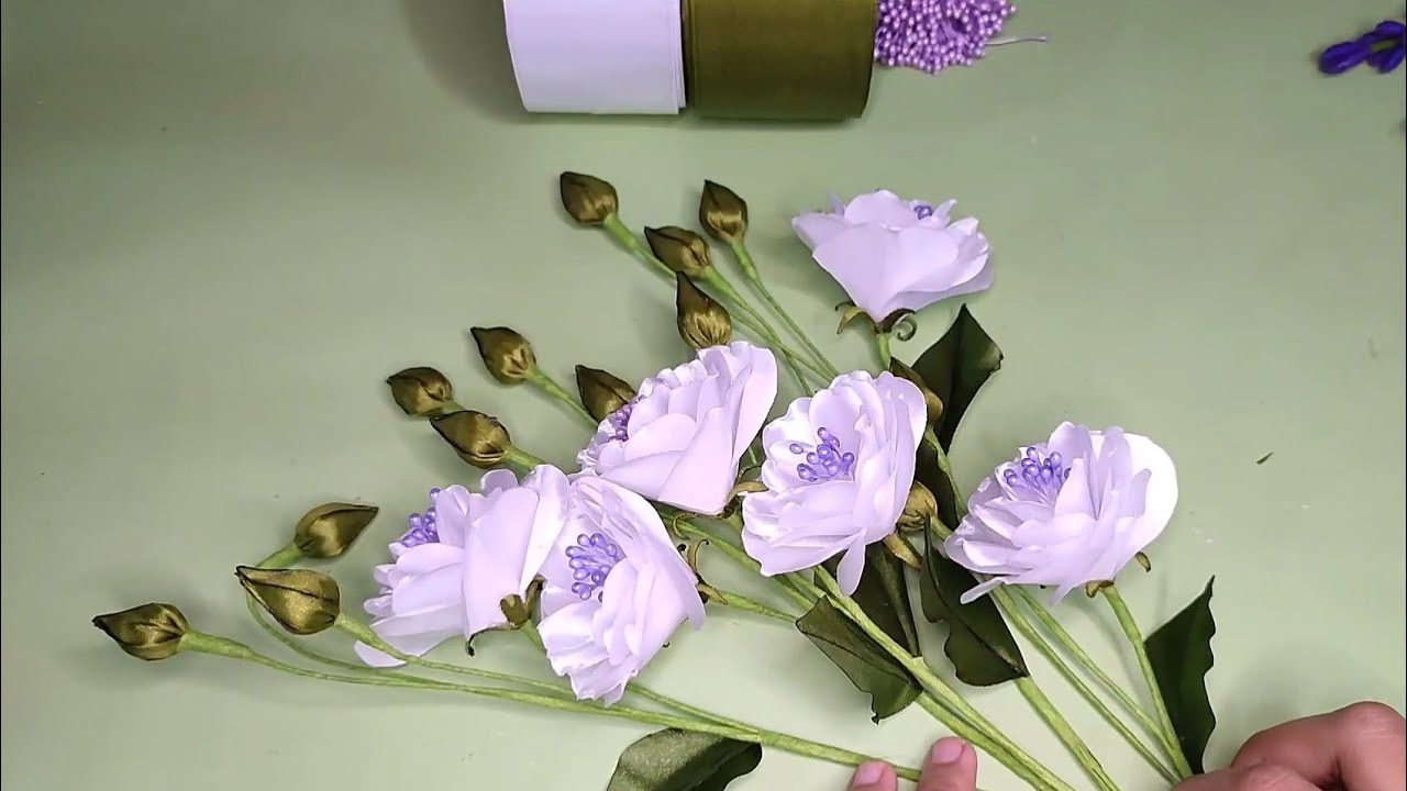🌺DIY| Tutorial Satin Ribbon Flower Easy