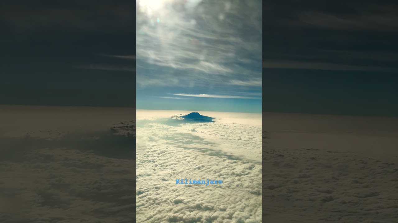 Fly over Airplane View Mount Kilimanjaro Tanzania Epic flight experience africa Highest Top pray