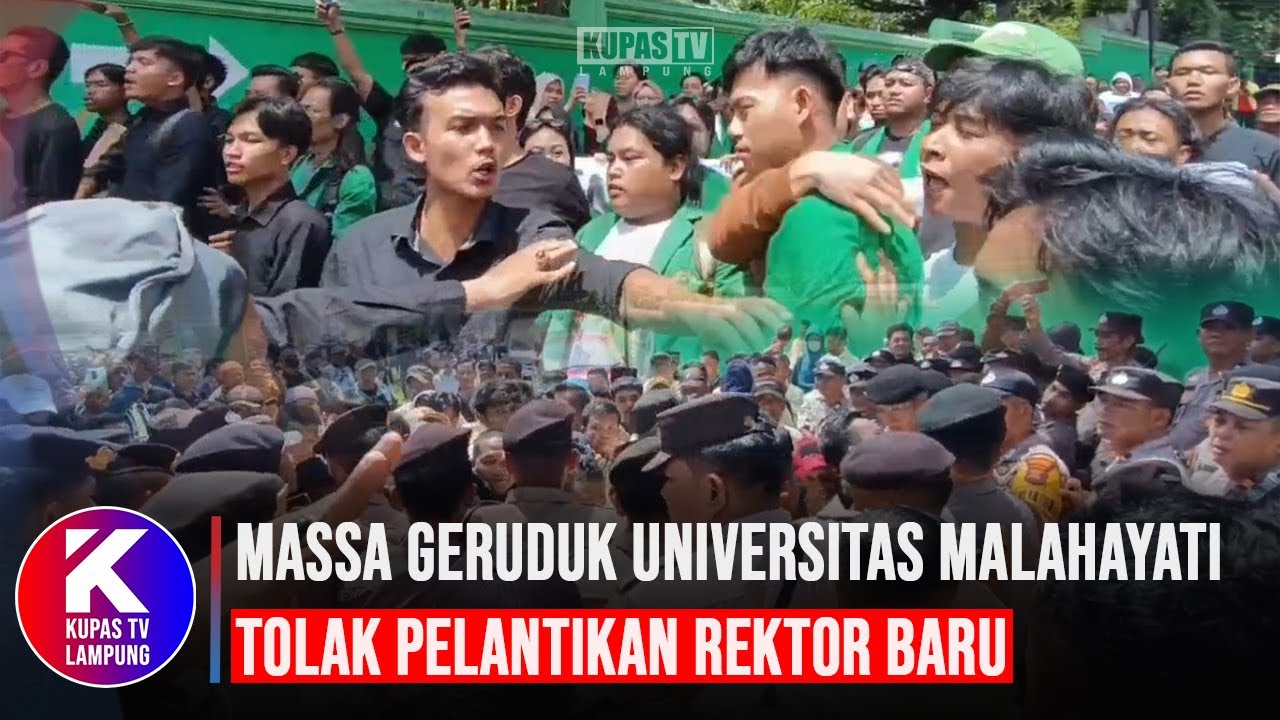 Ratusan Massa Geruduk Universitas Malahayati Tolak Pelantikan Rektor Baru