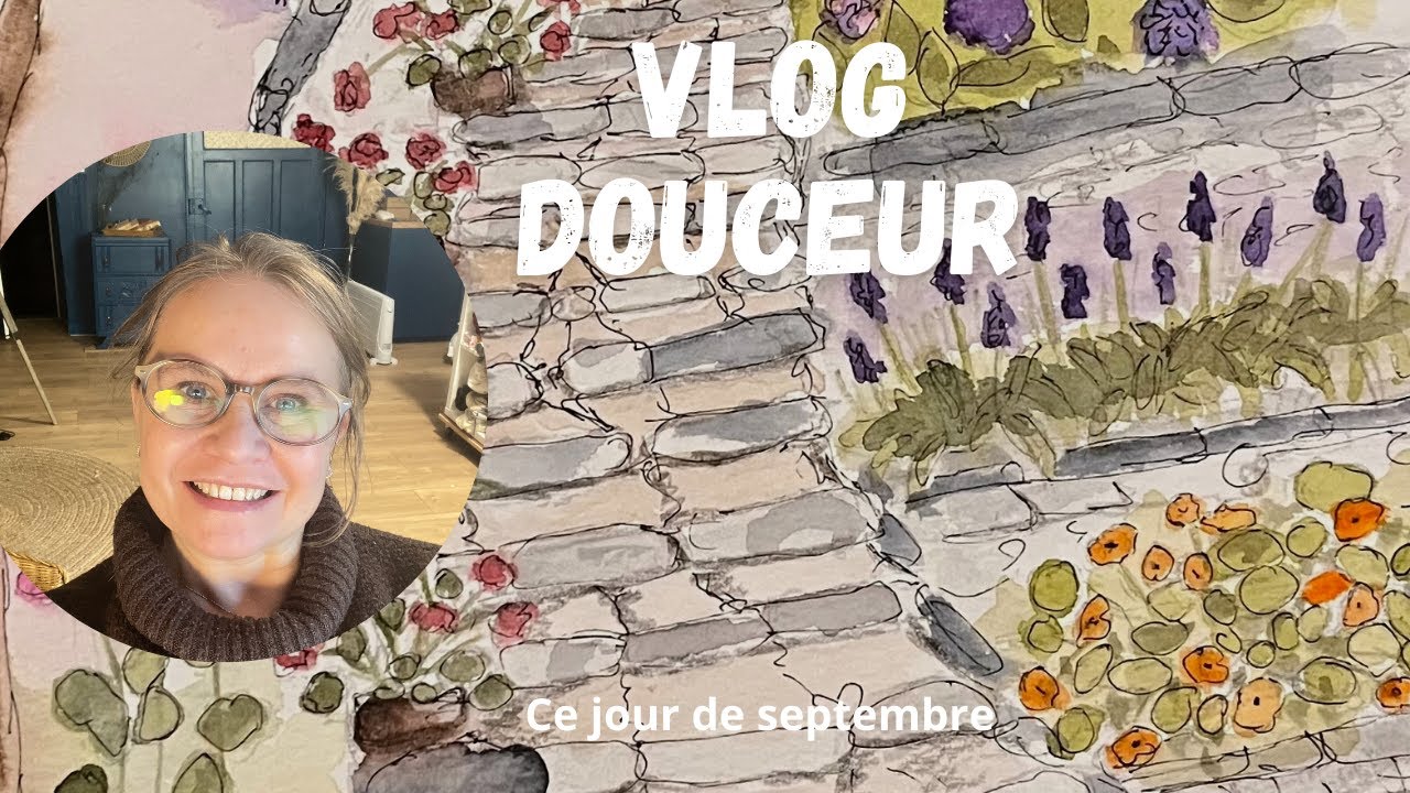 Vlog douceur - on dessine un escalier en pierres fleuris 💐🪨