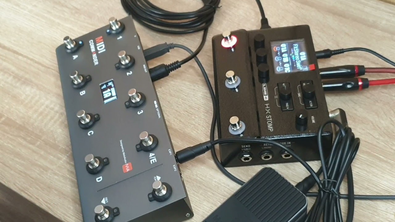 Melo audio midi commander control ke line 6 helix hx stomp. AJAIIBBBB.....