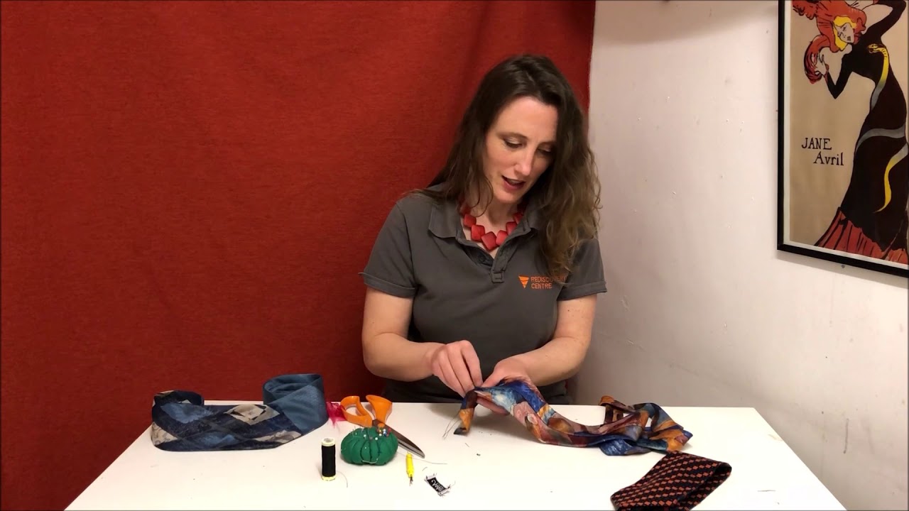 Rediscovery Centre - How to make an Obi Belt from old ties - Sustainable Living