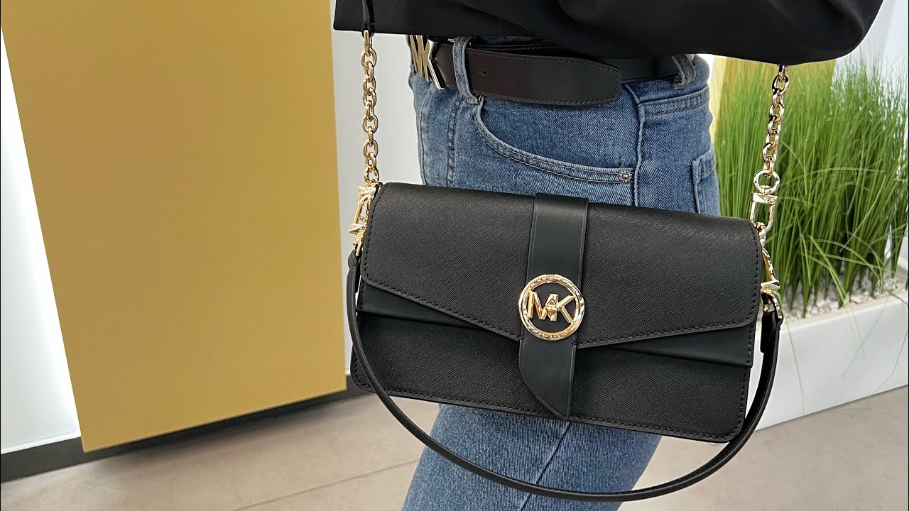MICHAEL KORS Greenwich Medium Saffiano Leather Shoulder Bag