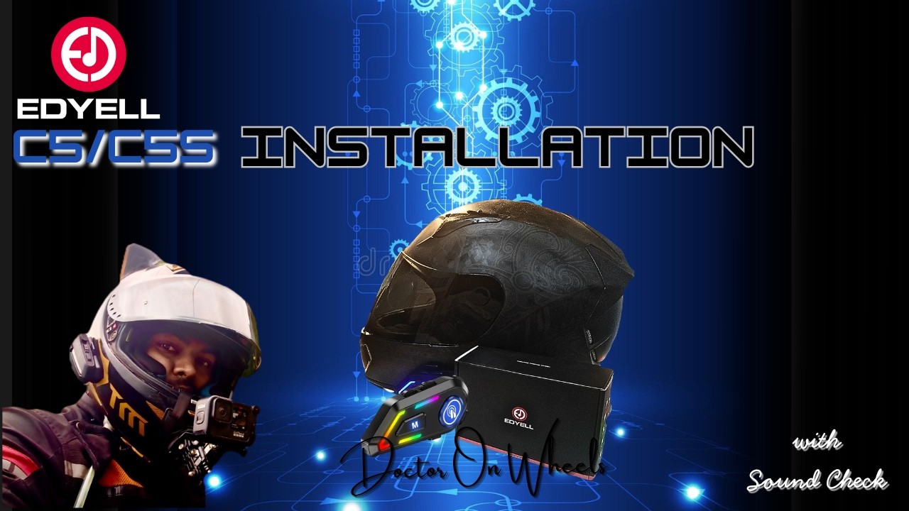 Edyell C5 Helmet Bluetooth Installation | Sound Test | Mic and Speaker Setup