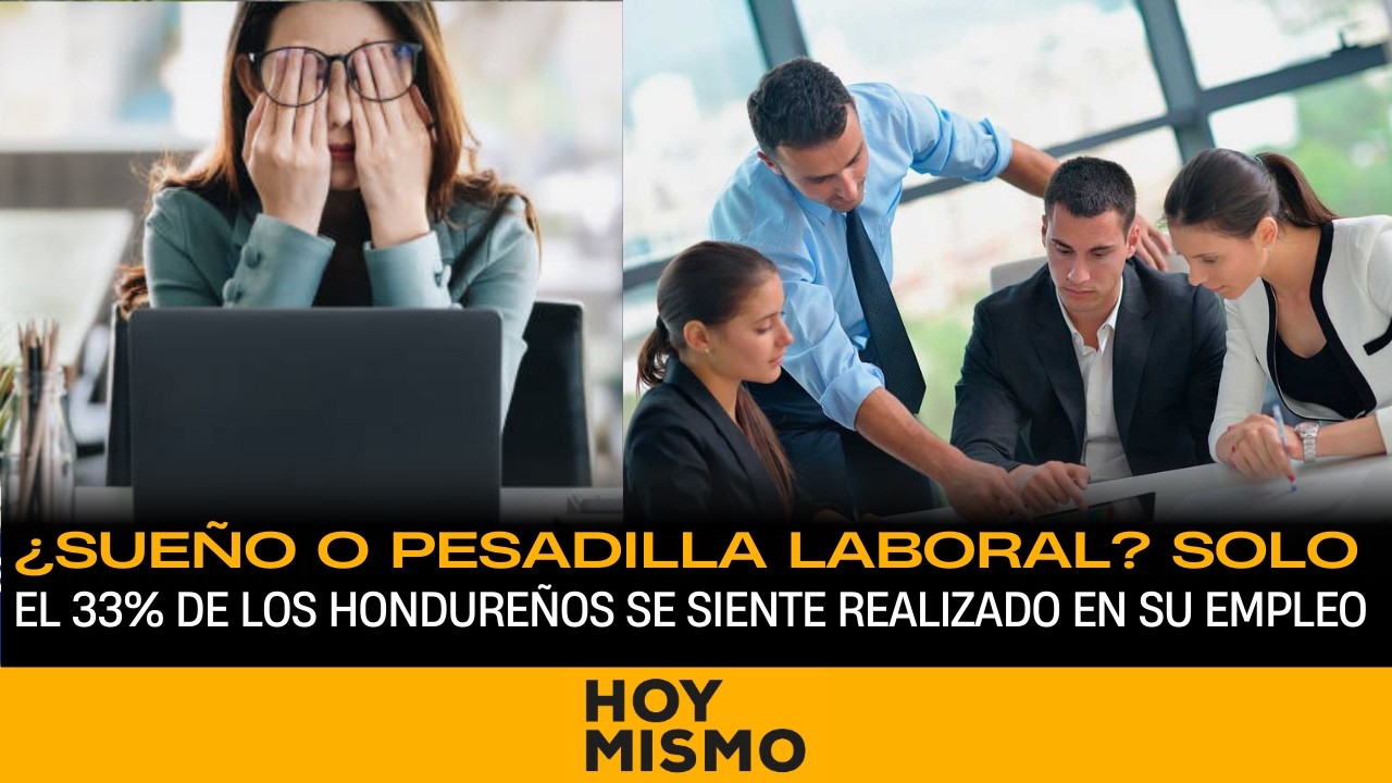 ¿Sueño o pesadilla laboral? Solo el 33% de los hondureños se siente realizado en su empleo actual.