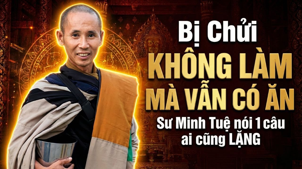 Bị chửi “KHÔNG ĐI LÀM MÀ ĂN”, Sư Minh Tuệ nói 1 câu ai cũng LẶNG