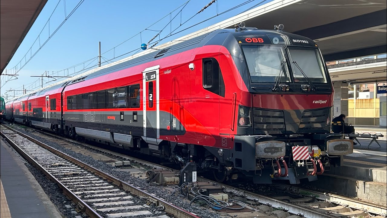 NUOVO ÖBB RAILJET ARRIVA A BOLOGNA INV Verona Porta Nuova - Bologna Centrale + GIRO LOCO ESCLUSIVO