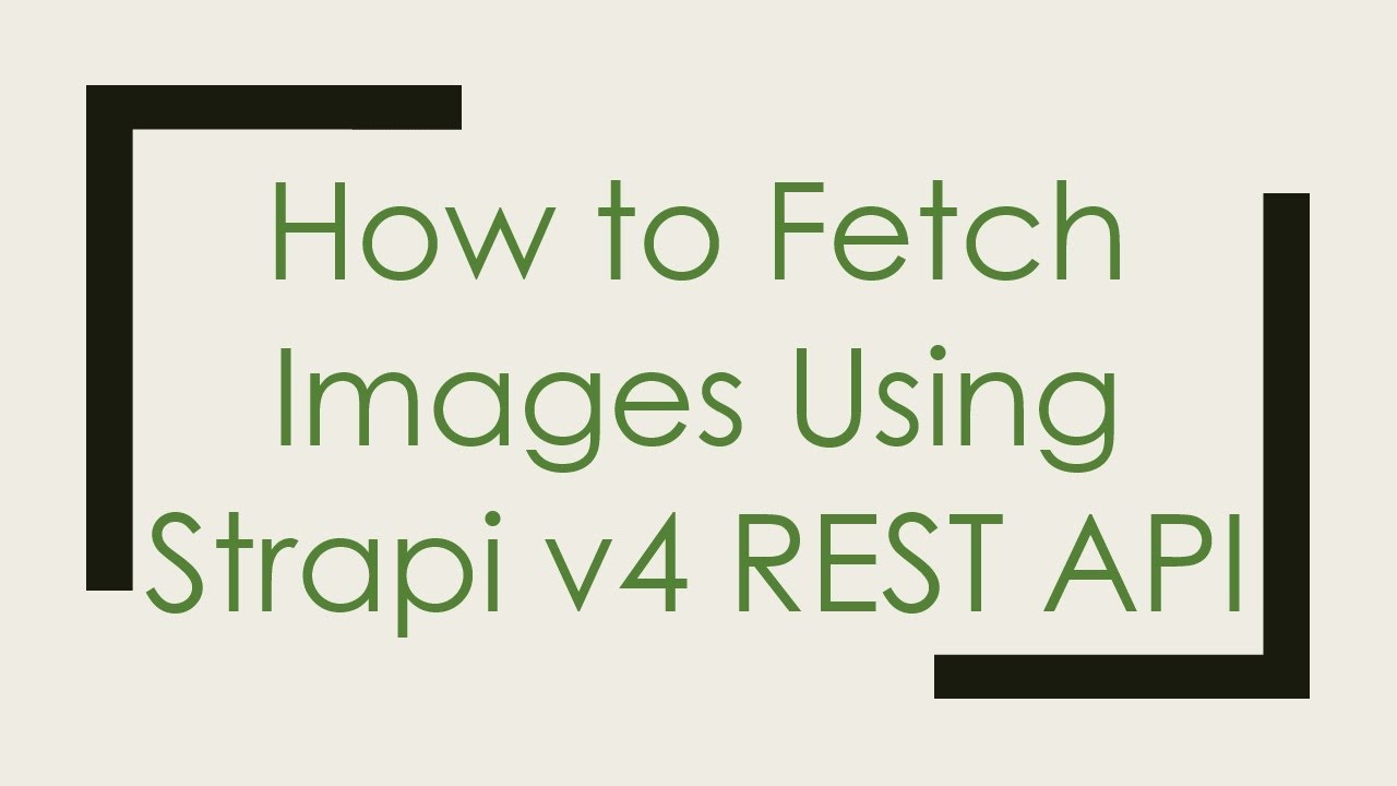 How to Fetch Images Using Strapi v4 REST API