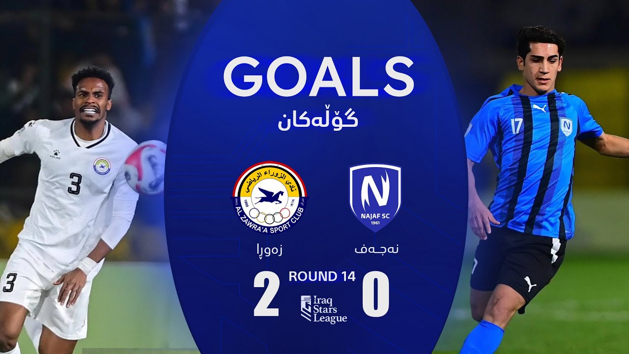 أهداف مباراة الزوراء 2-0 النجف - دوري نجوم العراق (الجولة 14) | المعلق: حسين الساعدي