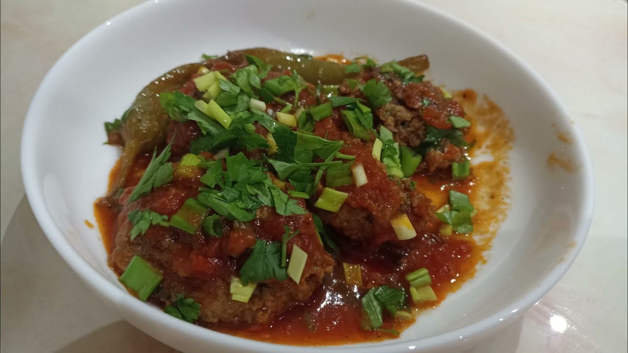 DOMATES SOSLU ET KÖFTE TARİFİ / TAVADA SALÇALI KÖFTE