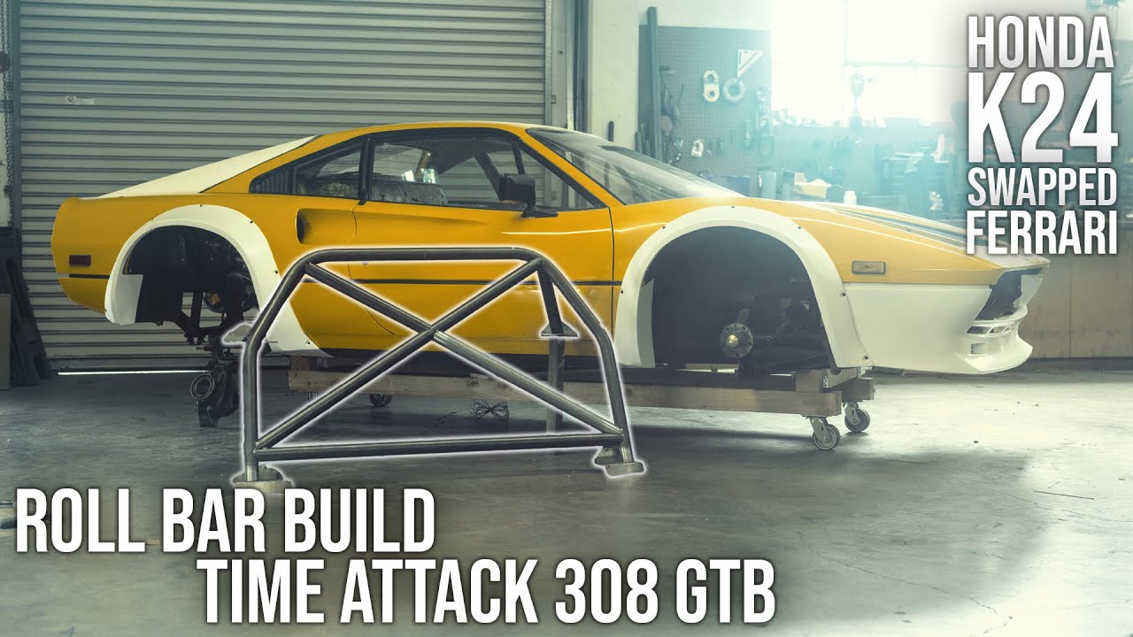 K-Swapped Ferrari - Custom Fabricated Roll Bar Fits Perfect! - Ep 46