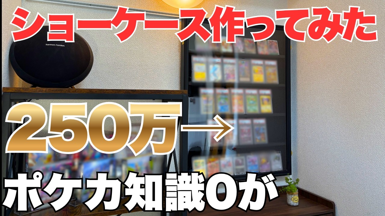 ポケカ知識0の男に250万円でショーケース作らせてみたら想像以上の出来で神展開へwww